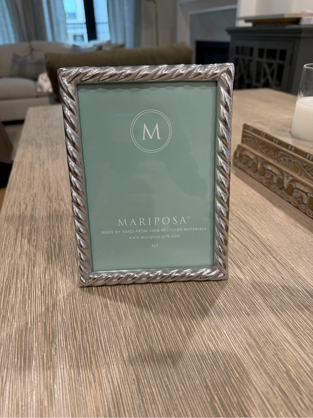 Mariposa Silver Twisted Rope Picture Frame